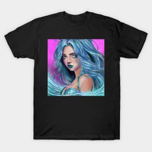 Blue Mermaid by David Ayala T-Shirt